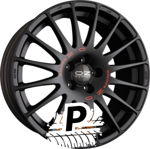 OZ SUPERTURISMO GT Matt Black + Red Lettering 7.50 x 17 ET 50 5x112